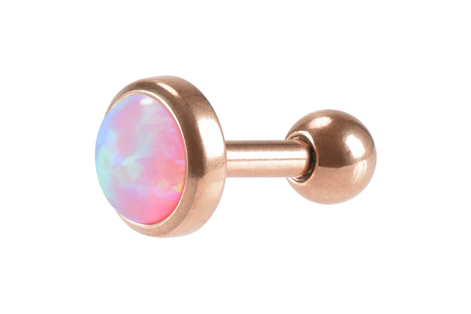 Chirurgenstahl Ohrpiercing SYNTHETISCHER OPAL ++SALE++